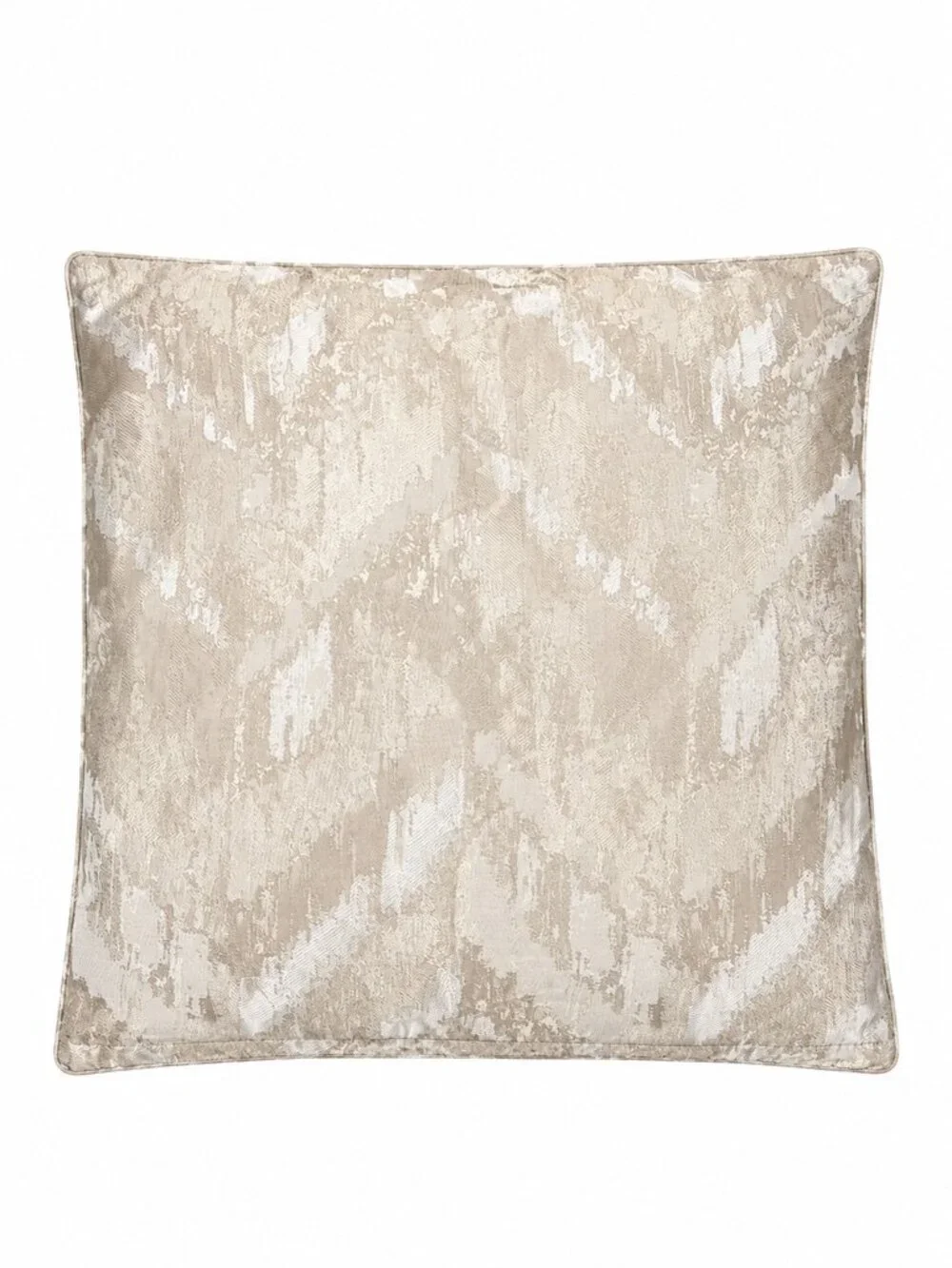 Hotel Collection Distressed Chevron Euro Sham 26x26 Beige Ivory Pillow J757